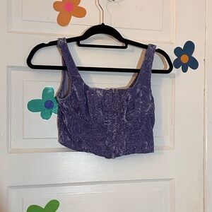 Cropped Purple Corset Top Wild fable